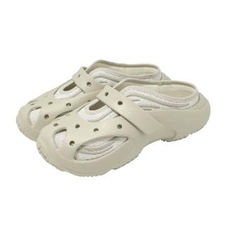 【Crocs】洞洞鞋 Caged Mule 女鞋 珊瑚穆勒鞋 流星灰 魔鬼氈 涼拖鞋 卡駱馳 2119071WY