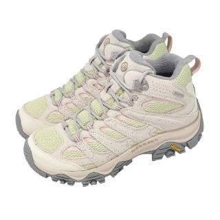 【MERRELL】登山鞋 Moab 3 Mid WP 女鞋 米綠 防潑水 中筒 黃金大底 ML00003600