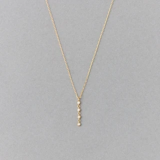 【ete】(Dew) K18YG 微光凝露鑽石項鍊(金色)