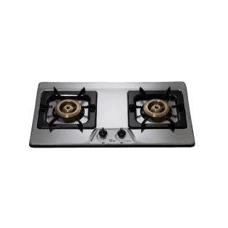 【喜特麗】雙口不銹鋼檯面爐(JT-GC201S _基本安裝)