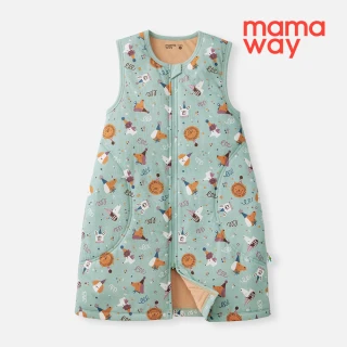 【mamaway 媽媽餵】抗菌防踢被-小狗派對 拉鍊款 薄款3Y以上(嬰幼兒防踢背心)
