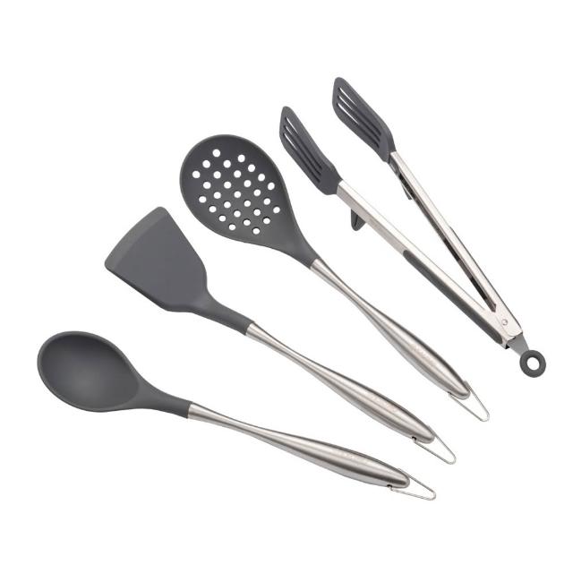 【DIAMOND CHEF】食品級耐熱矽膠廚具 鍋鏟/湯勺/漏勺/料理夾(不沾鍋專用)