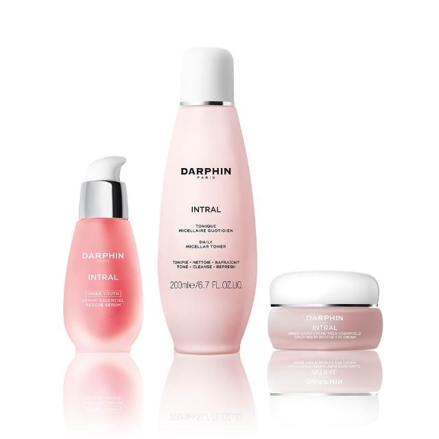 【DARPHIN 朵法】粉紅舒敏清透水水組(全效舒緩精華30ml+全效舒緩淨膚水200ml)