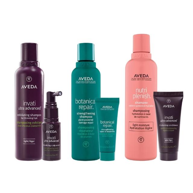 【AVEDA】愛在這禮1+1自選組(蘊活煥欣/蘊活淨瑕/花植結構/蘊活光萃洗髮精＋頭皮護理小髮寶 任選)