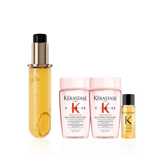 【KERASTASE 巴黎卡詩】金緻柔馭山茶花鎏光露75ml 填裝瓶(升級版奢光小金油/極致保濕/抗躁/護髮油/髮油)