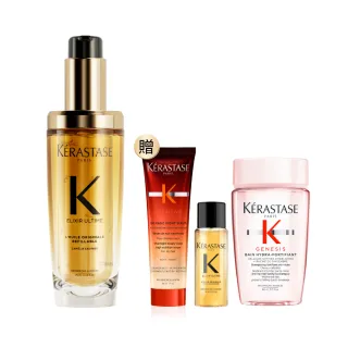 【KERASTASE 巴黎卡詩】金緻柔馭山茶花鎏光露75ml(升級版奢光小金油/護髮油/髮油)