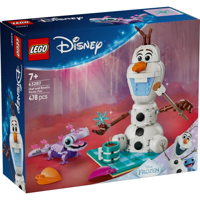 【LEGO 樂高】迪士尼公主系列 43287 雪寶和布魯尼的歡樂野餐(創意玩具 冰雪奇緣 積木 玩具)