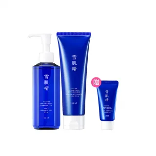 【KOSE 高絲】澄白薏透洗卸組(洗顏霜130g+潔顏油150ml)