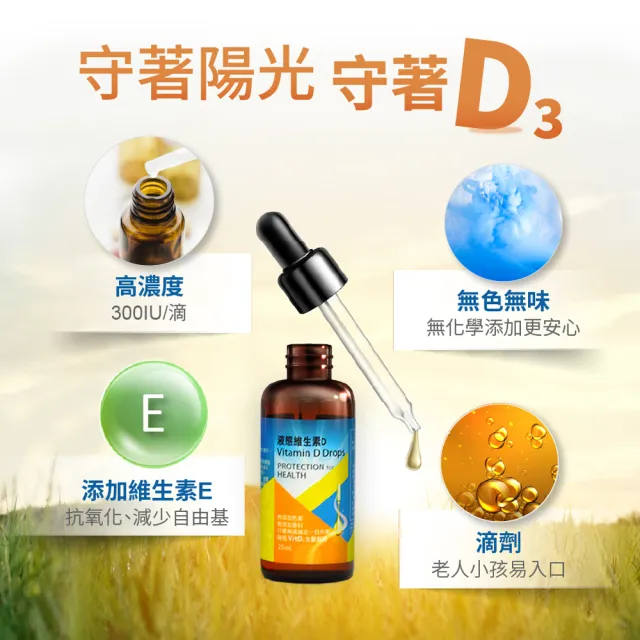 【寶齡富錦】液態維生素D 25ml-5入組(高濃度液態D3)