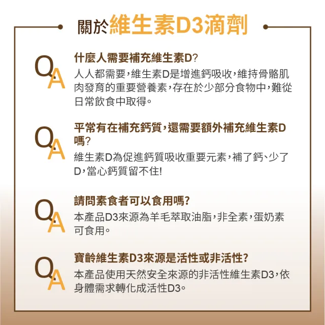 【寶齡富錦】液態維生素D 25ml-5入組(高濃度液態D3)
