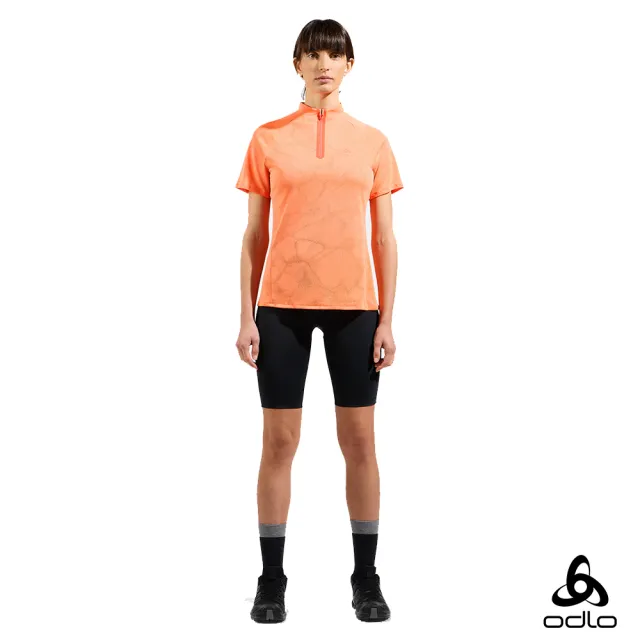【ODLO】女 ASCENT 緊身 短褲 黑 (高腰 緊身 中度支撐 隱藏式口袋)