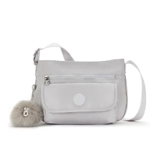 【KIPLING】（網路獨家款）霧粉銀多袋收納側背包-SYRO U