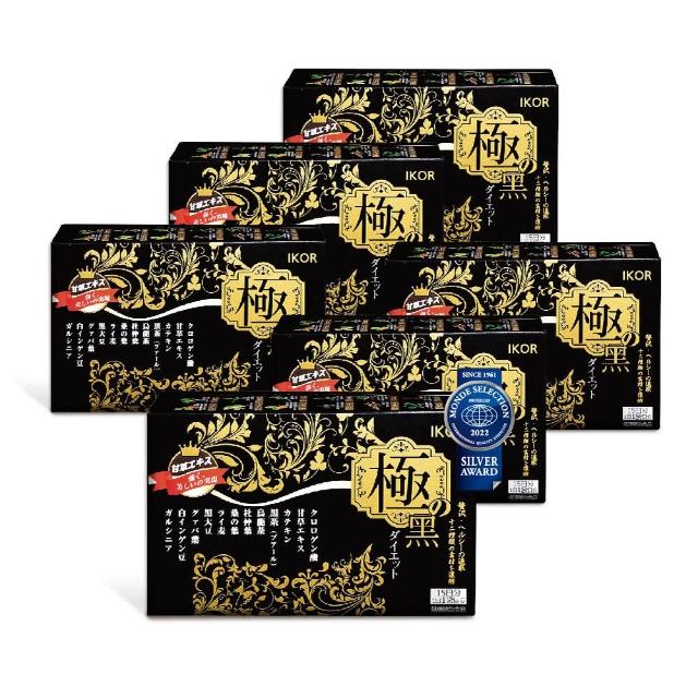 【IKOR】極黑逆 綠咖啡豆錠狀食品x6盒(15袋/盒 綠原酸加強代謝 光甘草定 兒茶素)