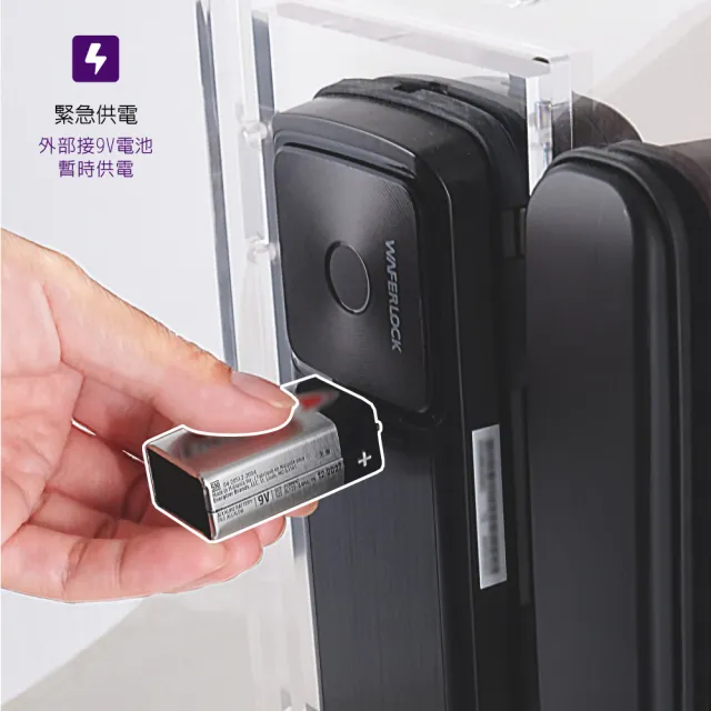 【WAFERLOCK 維夫拉克】D312 單門 玻璃門電子鎖(指紋+密碼解鎖-玻璃鎖、指紋鎖★含標準安裝)