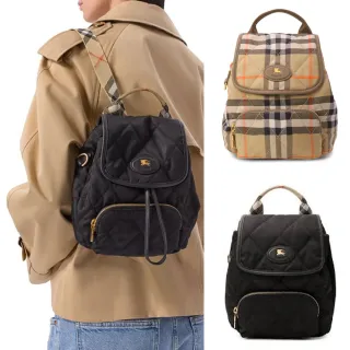 【BURBERRY 巴寶莉】Horseshoe 翻蓋迷你後背包(任選)