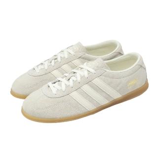 【adidas 愛迪達】休閒鞋 Gazelle Lo Pro W 女鞋 米 白 復古 麂皮 膠底 金標 IH6933