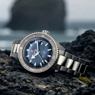 【Rado 雷達表】熱賣款 Captain Cook庫克船長高科技陶瓷300米潛水電漿陶瓷藍面43㎜ R01(R32144202)