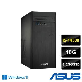 【ASUS 華碩】14代i5十四核心極速電腦(i5-14500/16G/512G SSD/W11/三年保/H-S500TER-514500036W