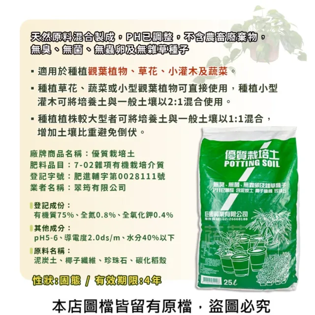 【蔬菜工坊】翠筠優質栽培土25L  培養土 營養土 栽植土.種植土壤 泥