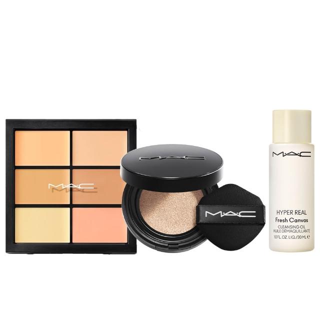 【M.A.C】完美遮瑕霧絲絨氣墊粉餅組(超持妝霧絲絨氣墊粉餅SPF 50/PA+++/超持妝六色遮瑕盤6g /雙11限定)