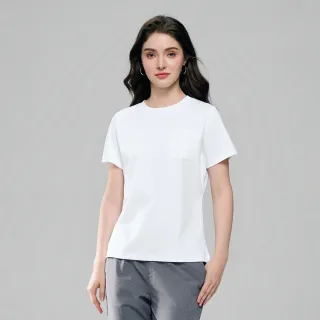 【GIORDANO 佐丹奴】女裝抗皺口袋短袖T恤 Liquid Touch系列(多色任選)