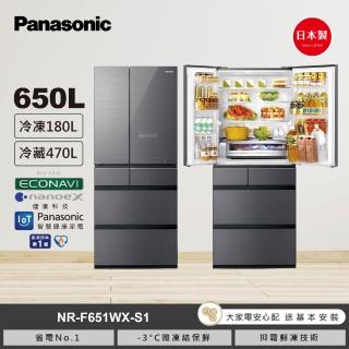 【Panasonic 國際牌】58H快配★日本製650公升一級能效六門變頻冰箱-雲霧灰(NR-F651WX-S1)