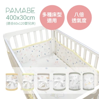 【PAMABE】透氣床圍防護墊(新生兒護欄/嬰兒床圍防護墊/防撞/防手腳叉出受傷)