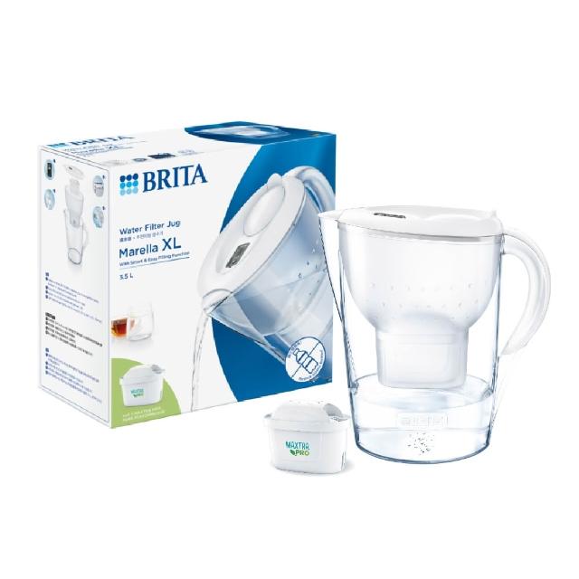 【BRITA】Marella 3.5L馬利拉濾水壺+MXPRO去水垢專家濾芯6入(共1壺7芯)