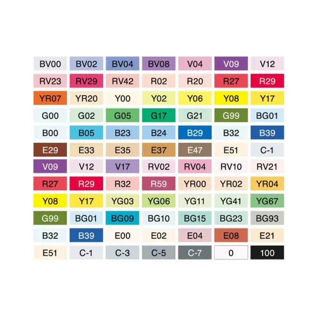 Ciao 第三代 麥克筆 72 Color Set A   72色 A色系 盒裝 /盒 36A+36B 日本原裝進口