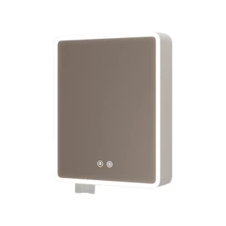 Josie 50cm智能鏡櫃/燈光/除霧+美妝架 分類收納 浴室櫃 衛浴化妝鏡 收納鏡櫃 太空鋁浴室鏡櫃儲物櫃