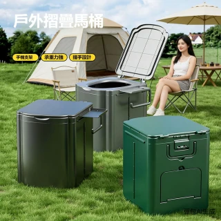 【Quality 聚家】移動馬桶 車載坐便器 戶外廁所 折疊馬桶 成人移動馬桶（折疊設計 戶外使用 承重力強）