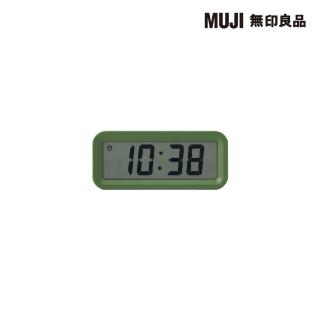 【MUJI 無印良品】數位時鐘/小/附磁鐵 綠/型號:MS-DCSG2CN/寬88*深21*高38mm
