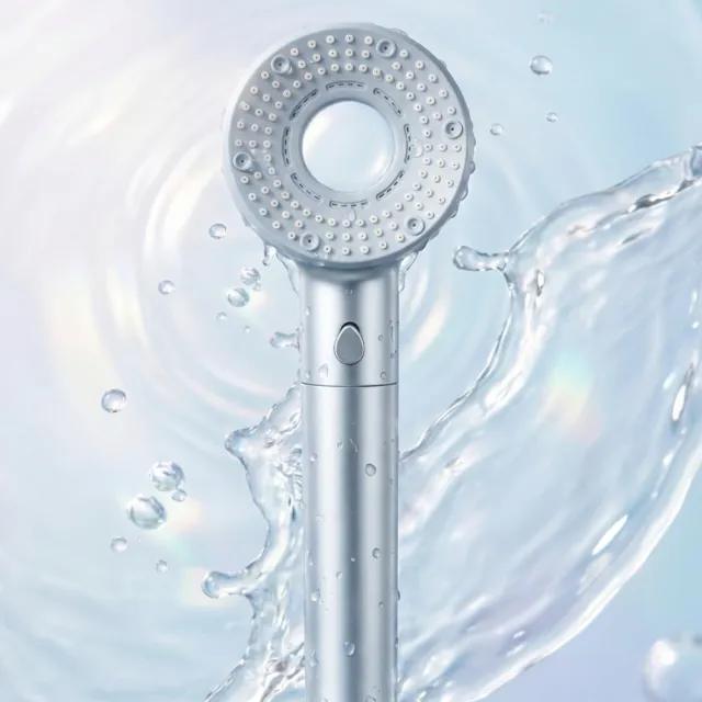 【悅浴良品】五段式極簡美學SPA蓮蓬頭(增壓過濾/一鍵止水/可更換濾芯/過濾水質/極簡設計/淋浴花灑/省水)