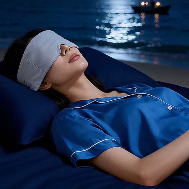 【MUAN】重力舒眠眼罩 四季溫涼雙面 親膚遮光午休 深度睡眠眼罩 (冰涼/親膚/零壓感)