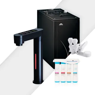 【GUNG DAI 宮黛】GD-800 冰冷熱觸控式廚下型飲水機（黑）+藍海淨水 BO-8112 Pro 雙倍抑菌專業級淨水系統