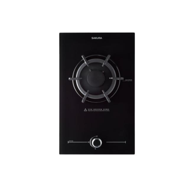 SAKURA櫻花牌 G-2112GBL 單口瓦斯爐，採用耐熱強化玻璃爐臺與LOTUS蓮花爐頭設計，壓電式自動點火方便操作，瓦斯消耗量8~9kW，能源效率優異。產地其他國家，保固1年，標準安裝，配件齊全，適合現代廚房使用，提供安全耐用烹飪體驗。