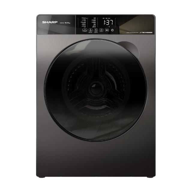 【SHARP 夏普】家電快配12.5公斤變頻滾筒洗衣機(ES-FKS125WT)