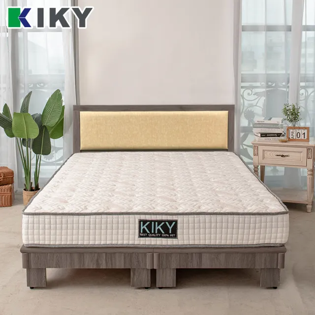 【KIKY】凱特耐磨貓抓皮靠墊二件床組單人加大3.5尺(床頭片+高腳六分床底)