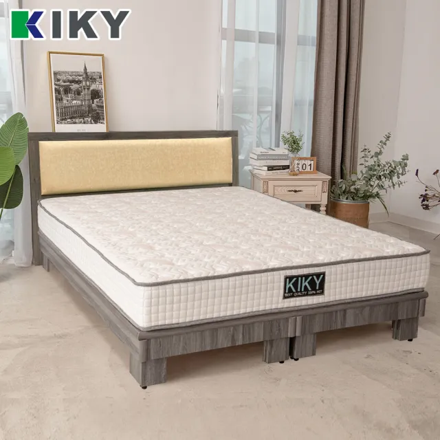 【KIKY】凱特耐磨貓抓皮靠墊二件床組單人加大3.5尺(床頭片+高腳六分床底)