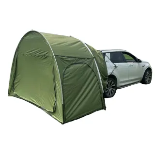 【FSW】車尾聯體露營帳篷(雙門寬敞防曬 黑色/綠色300×150×210CM)