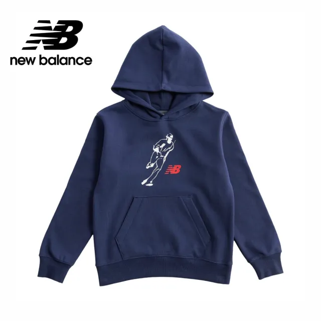 【NEW BALANCE】NB 童裝 大谷翔平x帽T_黑/藍_YT61F9RXBK_YT61F9RXTNV_男童/女童