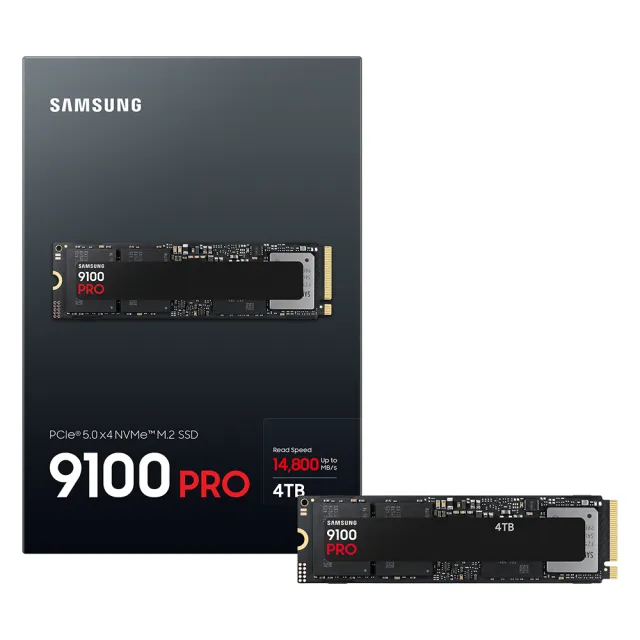 【Samsung 三星】9100 PRO 4TB M.2 2280 PCIe 5.0 SSD固態硬碟(MZ-VAP4T0BW)