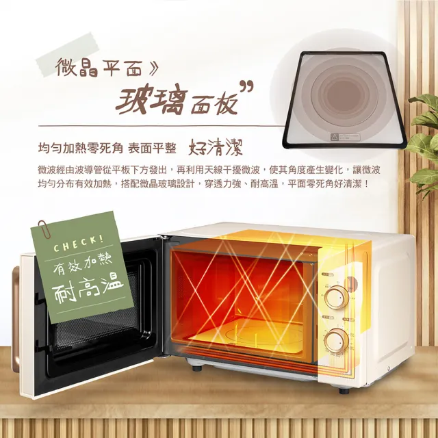 【CHIMEI 奇美】20L復古美型平台式微波爐(MV-20S0FK)