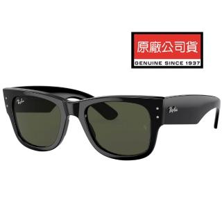 【RayBan 雷朋】Mega wayfarer 木村拓哉配戴款 亞洲版寬版太陽眼鏡 RB0840SF 901/31 黑框墨綠鏡片 公司貨