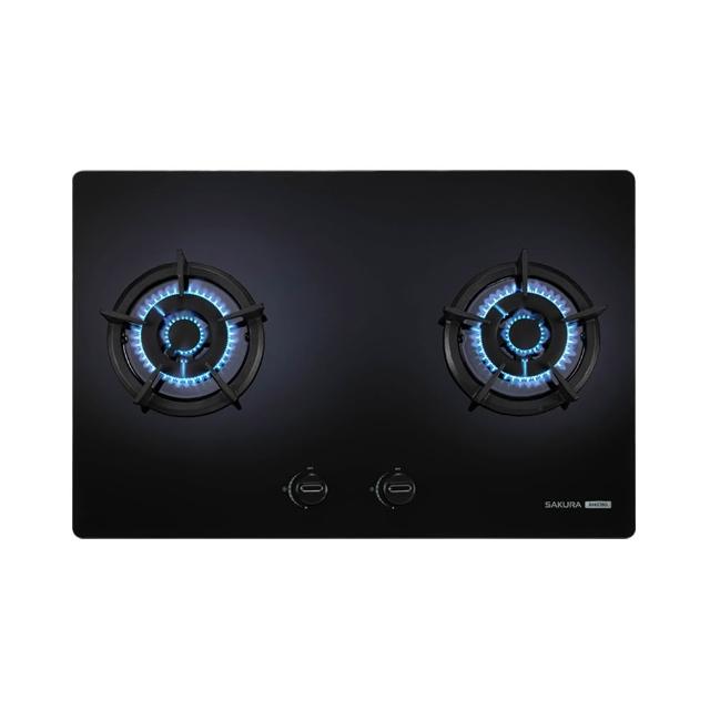 【SAKURA 櫻花】二口黑色強化玻璃大面板易清檯面爐 (G2623BG 原廠技師到府 基本安裝)