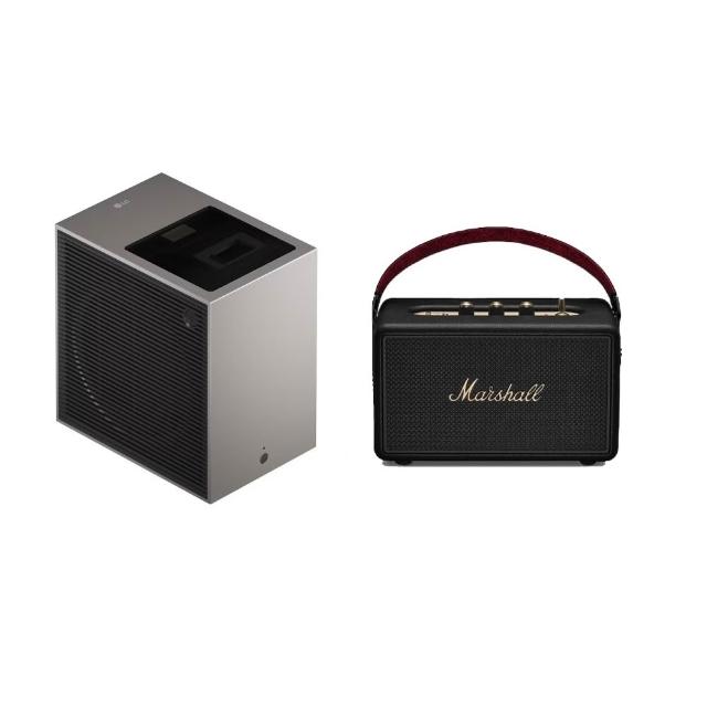 【LG 樂金】行動劇院組-CineBeam S 小銀河 Ultra 超短焦 4K 微型投影機+Marshall藍牙喇叭(PU615U)