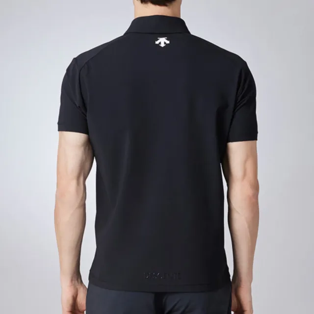 【DESCENTE】GOLF 迪桑特 男士 透氣高爾夫短袖POLO衫(黑色/卡其色)