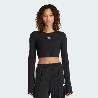 【adidas 愛迪達】ESSENTIALS 短版長袖上衣 女 - Originals KE1089
