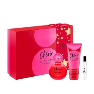 【KATE SPADE】啵啵巴黎淡香精禮盒(淡香精100ml+7.5ml+身體乳100ml.專櫃公司貨)