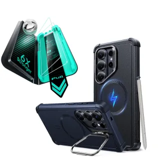 【ESR 億色】三星 S26 Ultra殼膜2件組-鐵甲鏡頭支架防摔殼+特級高清螢幕膜2片